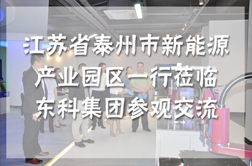 江蘇省泰州市新能源產(chǎn)業(yè)園區(qū)一行蒞臨東科集團(tuán)參觀交流